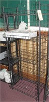 black wire adjustable shelf unit, 5 shelves,