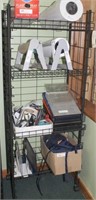 black wire adjustable shelf unit, 4 shelves,