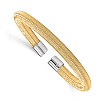 Sterling Silver- Cuff Flexible Bracelet