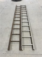 12 ft wooden ladder, 12 ft metal ladder