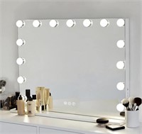 LARGE VANITY MIRROR WITH LIGHTS 23 x18 INCH