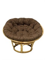 Rattan Papasan Chair w/ Cushion