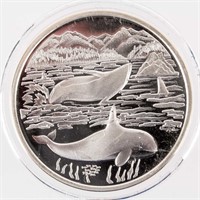 Coin Killer Whale .999 Fine Silver Round