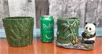 Bamboo themed plant pots