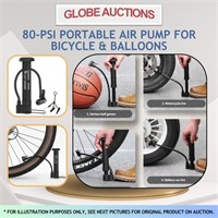 80-PSI PORTABLE  AIR PUMP FOR BICYCLE & BALLOONS