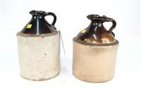 2- Stoneware jugs, approximately 1 gallon each,