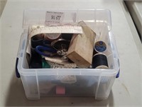 Container W/Sewing Accessories