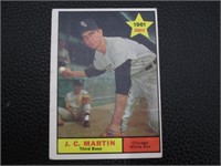 1961 TOPPS #124 J.C. MARTIN WHITE SOX VINTAGE