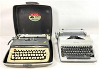 (2) Smith Corona Galaxie Ii & Olympia Typewriters