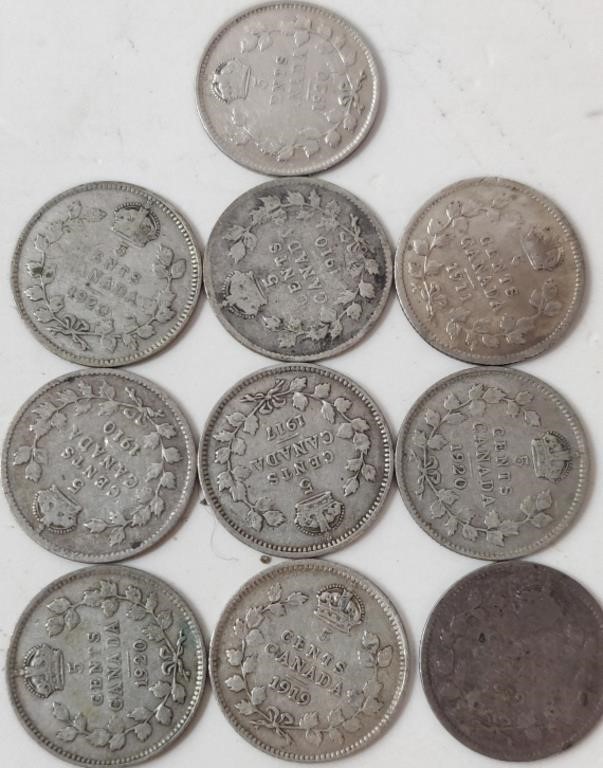 10 Canadian Silver Coins