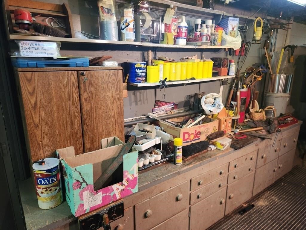 Contents of Wall and Top of Toolbench