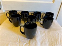 Corelle Stoneware black mugs
