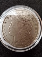 1921 S Morgan Silver Dollar with Capsule