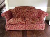 Red Tapestry Style Sofa
