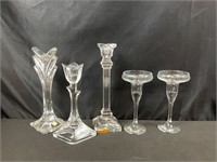 Lot of Crystal/Glass Candle Holders/Voltives