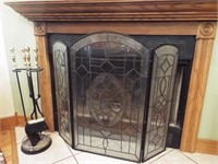 Fireplace Tools & 2-Sided Glass Screen, Missing