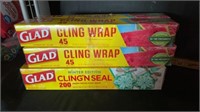6) boxes of cling wrap