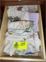 2 DRAWER CONTENTS, DISH TOWELS, ETC.