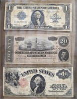 OLD US CURRENCY SILVER CERT, CSA, 1917 US NOTE