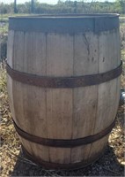 Wooden barrel 16.5" diameter at top, 23"Tall