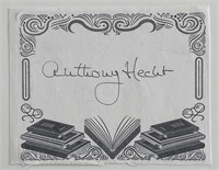 Poet Anthony Hecht original signature