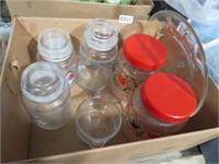 storage jars, bowl, plate etc