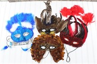 Stack of Feathered Masks