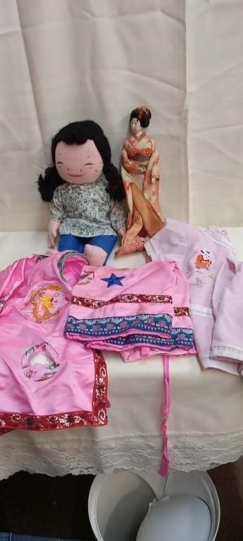 2 Oriental Dolls, Childs Outfits