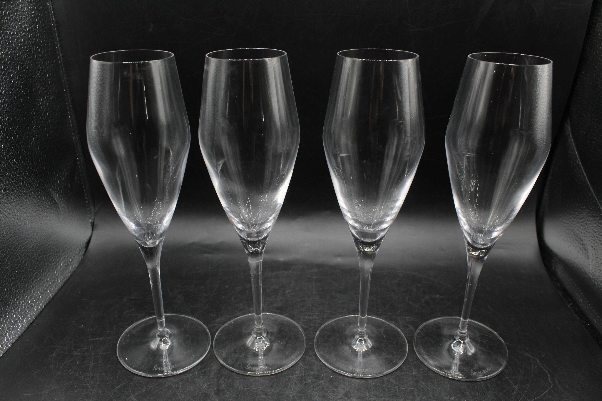 Set 4 Spiegelau "Hybrid" Champagne Flutes BOXED