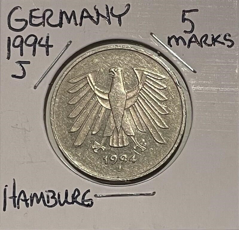 Germany 1994J 5 Mark