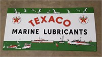 Texaco Marine Lubricants Embossed Tin Sign