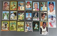 20pc 1960s-90s Baseball HOF Cards