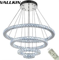 $1785 - VALLKIN Modern Ring Crystal Chandelier