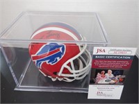 JIM KELLY MARV LEVY SIGNED AUTO BILLS MINI HELMET