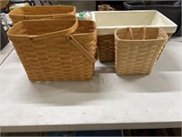 4 Baskets ( 3 Longaberger)