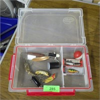 ASST. FISHING  LURES IN PLANO TACKLE BOX
