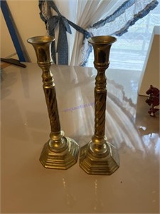 Brass candleholders