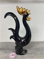 Vintage Black and Gold ceramic rooster