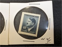 Adolf Hitler 12 & 40 Stamps