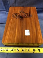 Wooden Holy Bible Box & Memorial Edition Holy Bibl