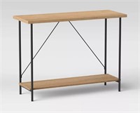 Wood and Metal Console Table Natural