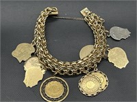 12 kt Gold Filled Charms and Bracelet,2 pendants