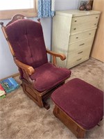 GLIDER ROCKER AND FOOT STOOL