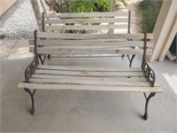 2 Wood & Cast Iron Park Benches