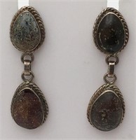 Sterling Silver Amber Earrings