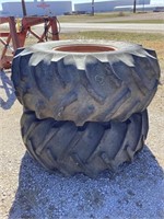 Two Goodyear 23.1-26 Tires on 20 Inch Rims
