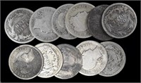 10 Barber Silver Dimes
