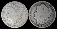 1882s & 1900o Morgan Silver Dollars
