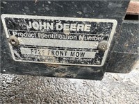 John Deere F725 riding mower w/ 54" cut, liquid