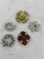 Bag of Costume Jewelry Broaches